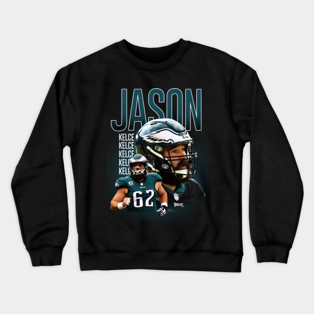 Jason Kelce Legend Vintage Crewneck Sweatshirt by RansomBergnaum